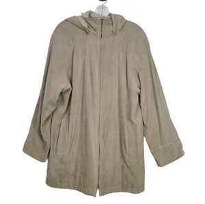 London‎ Fog Tan Hooded Jacket Medium